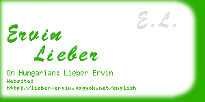 ervin lieber business card